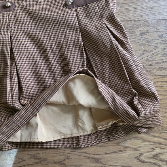 Happliy Grey Houndstooth Dress Brown Sleeveless Kids Size 6 - Picture 11 of 12